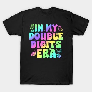 In My Double Digits Era Retro 10 Year Old 10th Birthday Girl T-Shirt